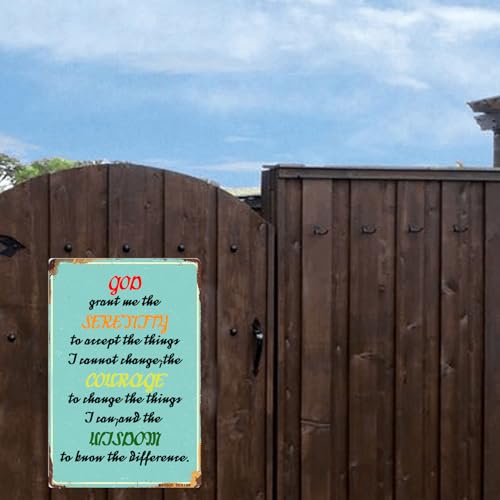 God Grant Me The Serenity Tin Sign Vintage Signs Christian Prayer