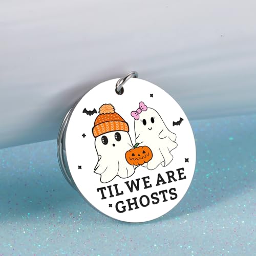 Goth Boo Keychain Halloween Gift for Men Women Boyfriend Husband