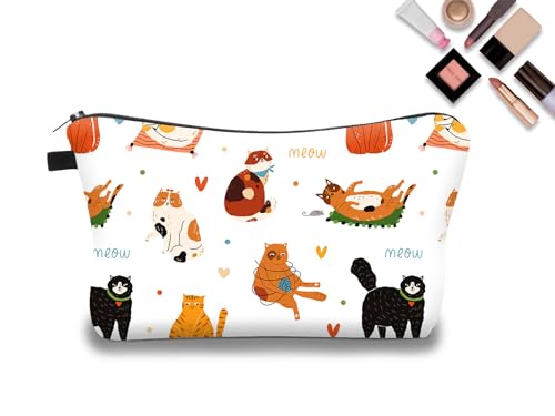 Cat Travel Toiletry Bag and Makeup Organizer for Women