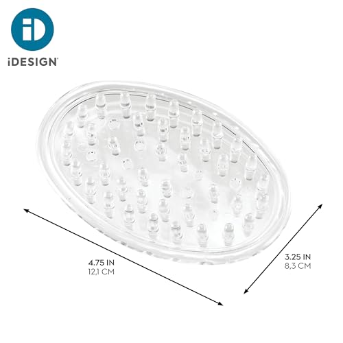 iDesign Plastic Soap Holder Tray for Kitchen & Bathroom