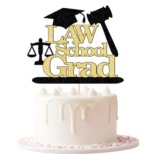 Law School Graduation Cake Topper | Congrats Grad 2026 Decoration