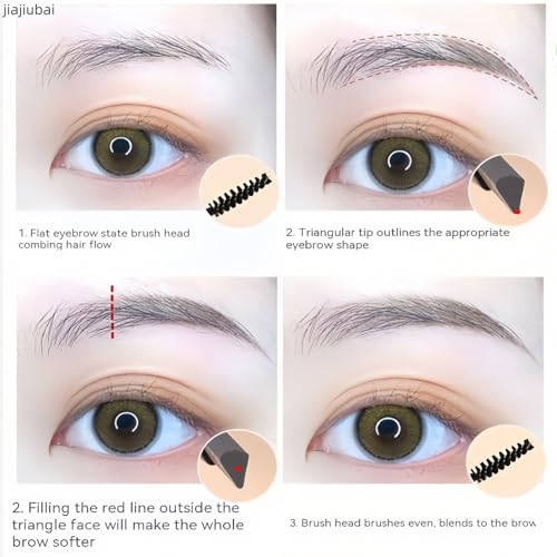 Dual-Ended Waterproof Eyebrow Pencil Set - 5 Colors Sweat-Proof