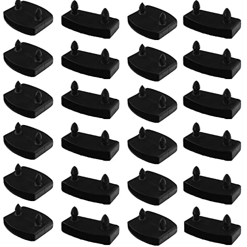 XIAONAN 24pcs Black Bed Slat Cover Caps - 12 Centre & 12 End Holders