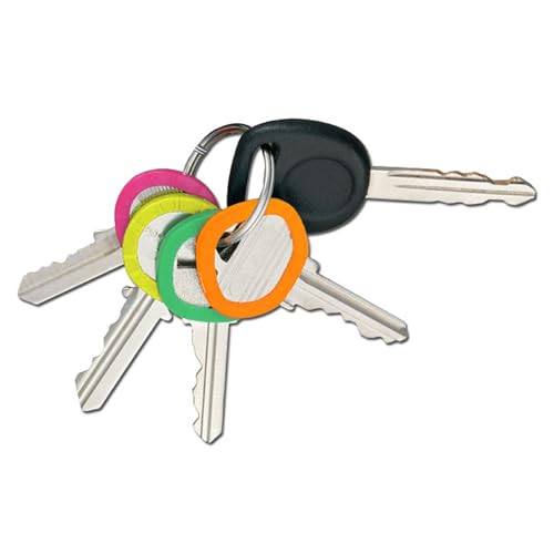 Lucky Line Medium Key Identifiers, 4-Pack Neon Colors