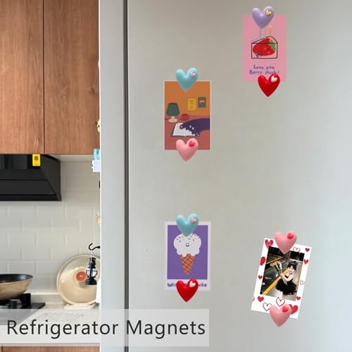 Colorful Heart-Shaped Refrigerator Magnets Set - 20PCS