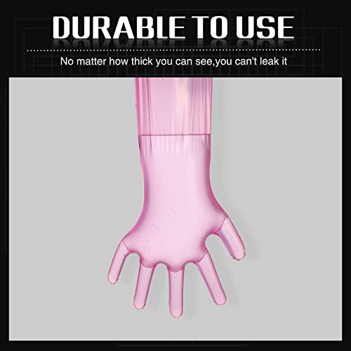 Patelai 50-Pack Disposable Shoulder-Length Field Dressing Gloves - Pink