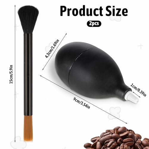 Coffee Grinder Cleaning Brush Set with Air Duster - Barista Tools