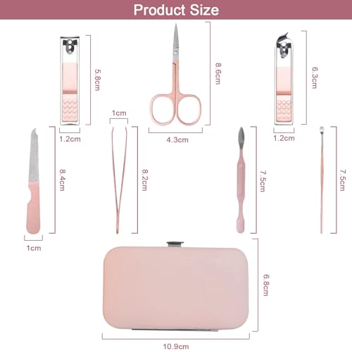 WOXVM 7-in-1 Professional Manicure Set & Pedicure Kit with Travel Case