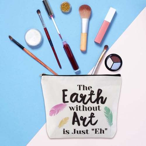 Canvas Artist Makeup Bag & Cute Art Teacher Cosmetic Travel Pouch