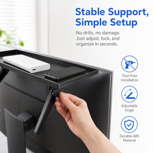 11.5 Inch Adjustable Top Shelf Organizer for TV & Monitor