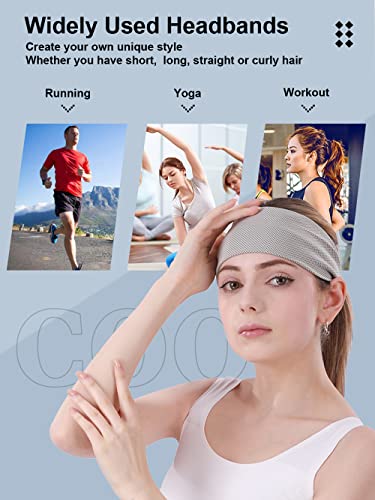 SUJAYU Women's 4 Pack Wide Headbands Non Slip Moisture Wicking