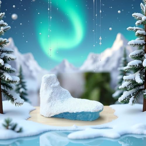 Blue Arctic Iceberg Polar Bear Sculpture Christmas Decor Cake Topper