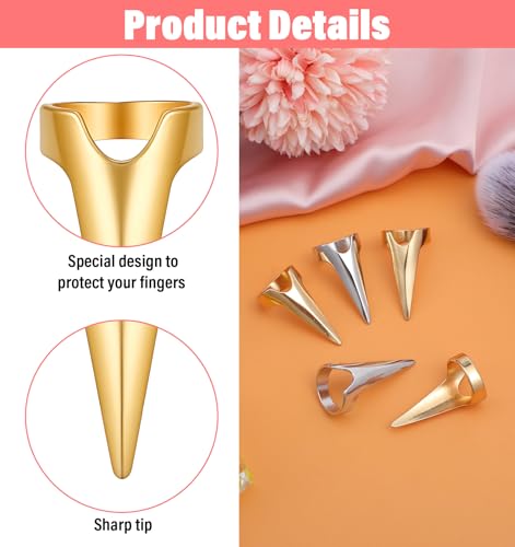 Thrymme 20Pcs Metal Hair Parting Rings for Stitch Braids and Styling