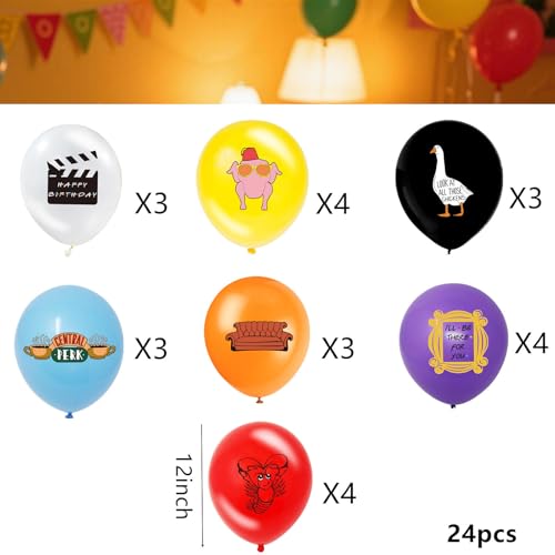 24pcs Colorful Friendship Balloons for Birthday Parties