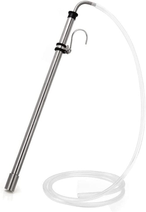 Fermtech Stainless Steel Auto Siphon 18" with Clip, Brush and 6 feet of Made in Canada tubing. Stainless Steel Siphon Racking Cane With Carboy Clip, Homebrewer Easily Transfer Wort From Container,