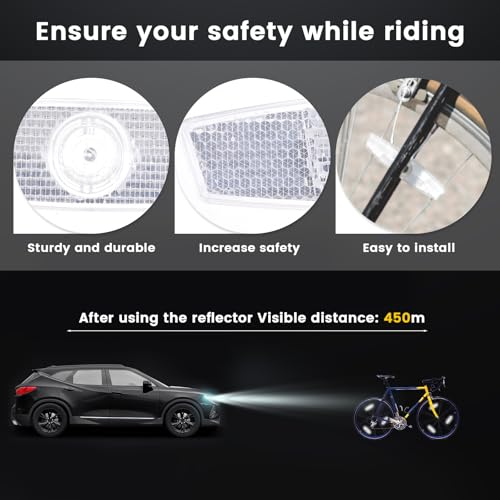 4Pcs Bike Spoke Reflectors, Bicycle Wheel Reflectors Bicycle Reflectors for Night Riding Safety Warning Spoke Reflector for Mountain Bikes & Road Bikes