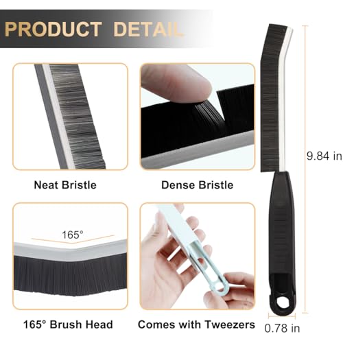 Hard Bristle Crevice Cleaning Brush Set - 3PCS Grout Scrub Brushes