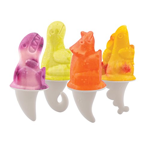 Tovolo Dinosaur Ice Pop Molds - Set of 4 Silicone Popsicle Makers