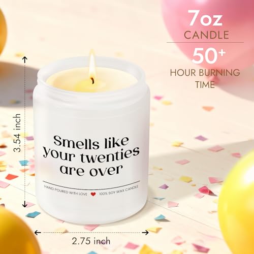 30th Birthday Candle Gift - Funny Lavender Scented 7oz Soy Wax