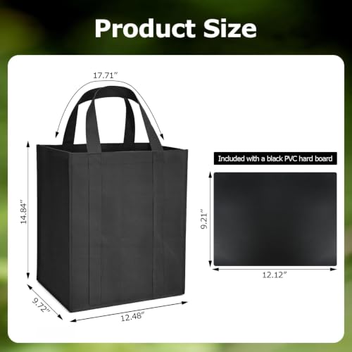 MOLOSLEEVE Large Foldable Reusable Shopping Bag - 15"W x 12.5"H x 10"D