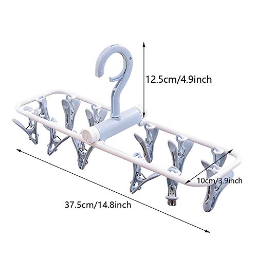 ZACI 2-Pack Folding Clothes Drying Rack with 24 Clips - Indoor & Outdoor Use