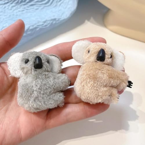 Senyango Plush Koala Hair Claw Clips - Cute Stuffed Animal Barrettes Set of 2