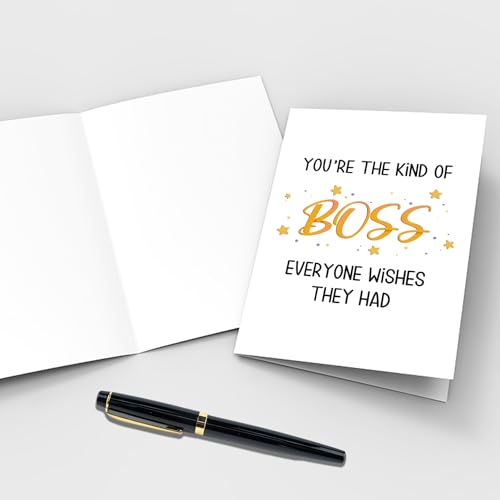 Funny Birthday Card for Boss - Premium Thank You Greeting