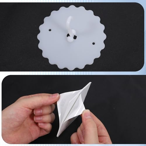 Adhesive Ceiling Hooks for Mosquito Nets - 2 Pack White Canopy Mounts