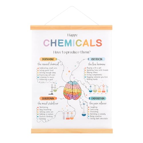 Motivational Mental Health Poster with Hanger Frame - 12x16 Inch