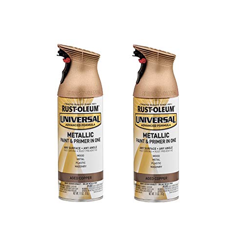 Rust-Oleum Universal All Surface Metallic Spray Paint Aged Copper 11oz Pack of 2