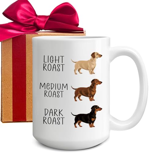Dachshund Coffee Mug 15oz - Funny Dog Lover Gift for Dog Mom Dad