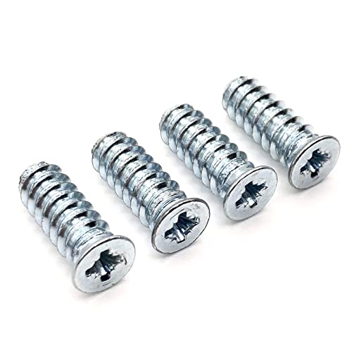 Euro Screws for IKEA Part 100372 - Flat Head Replacement (Pack of 4)