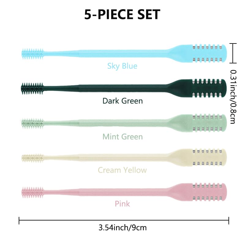 5-Piece 2-in-1 Manual Nose Hair Trimmer with Cleaning Brush