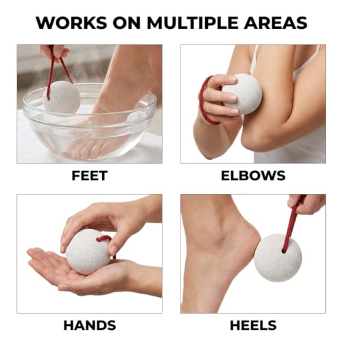 Natural Pumice Stone for Feet, Hands & Elbows - Exfoliating Pedicure Tool