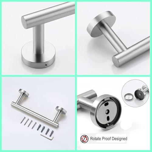 9 Inch Brushed Nickel Towel Bar - Rustproof Stainless Steel Holder