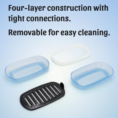 OZNER Clear Travel Soap Case - Leak-Proof Holder for Shampoo & Conditioner Bars