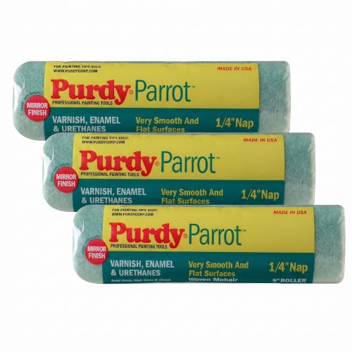 Purdy 144644091 Parrot Roller Cover Replacement 9 inch x 1/4 inch Nap Pack of 3