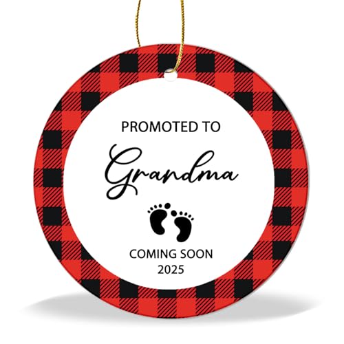 Promoted to Grandma 2025 Christmas Ornament - First Time Grandma Keepsake