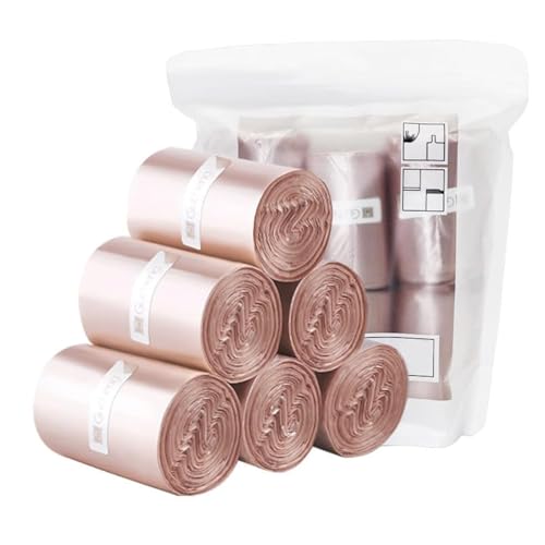 H&W 0.5 Gallon Mini Trash Bags - 240 Count Small Garbage Bags, Rose Gold