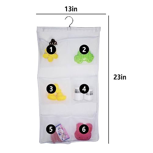 Lohas Select Quick Dry Mesh Shower Organizer B with 6 Pockets - Bathroom Storage