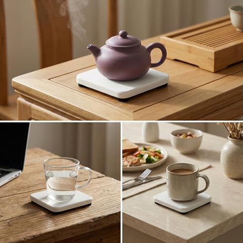 NiuYichee White Diatomite Coasters - 4PCS Quick-Drying Soap Dishes