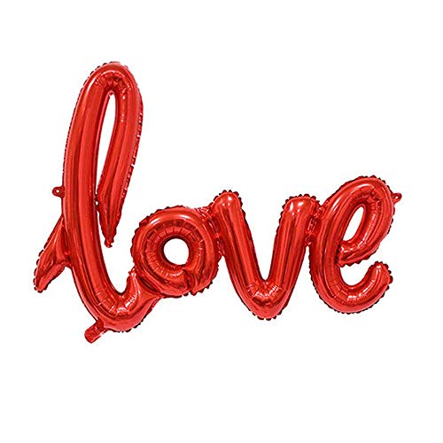 Soochat Red Heart and LOVE Balloons Kit - 11Pcs for Valentine's Day
