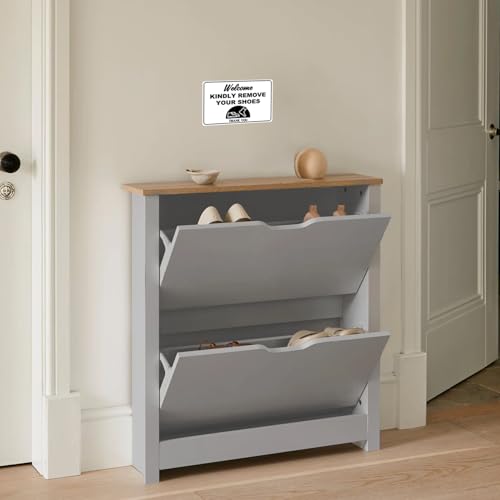 2-Pack Kindly Remove Your Shoes Sign - 6x4 Inch Acrylic for Home & Office