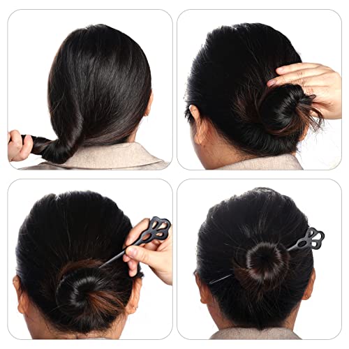 Miayon 10-Piece Wooden Hair Sticks Vintage Chinese Hair Chopsticks Pins