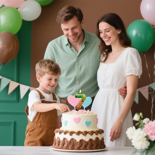 Pixel Art Number Candle - 2.7 Inch Video Game Cake Topper