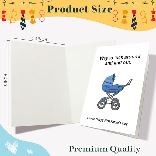 Funny Pregnancy Announcement Card for New Dad - Father's Day