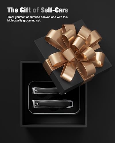 FERYES Stainless Steel Nail Clippers 2-Pack for Thick Nails