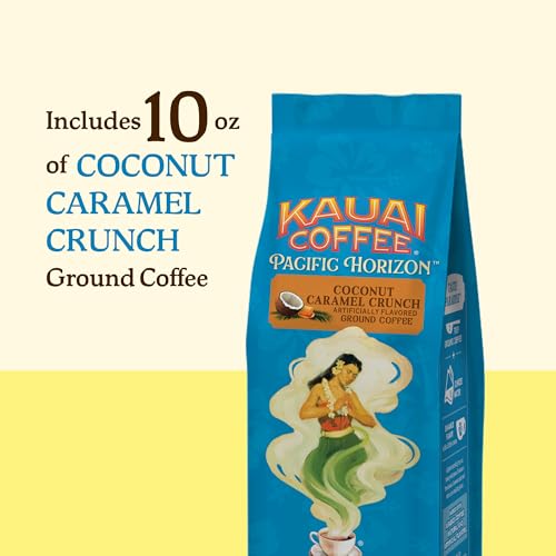 Kauai Coffee Coconut Caramel Crunch - Medium Roast Ground Coffee, 10 oz