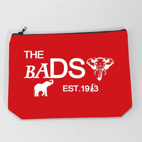 LEVLO Sisters Sorority Makeup Bag Red Zipper Cosmetic Pouch