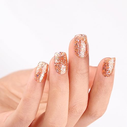 Imtiti Clear Nude Glitter Gel Nail Polish 0.5 fl oz UV LED Soak Off